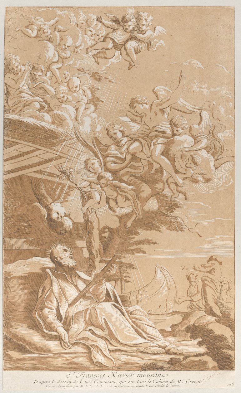 Tod des Heiligen Franz Xaver, um 1729 von Anne Claude Philippe de Caylus
