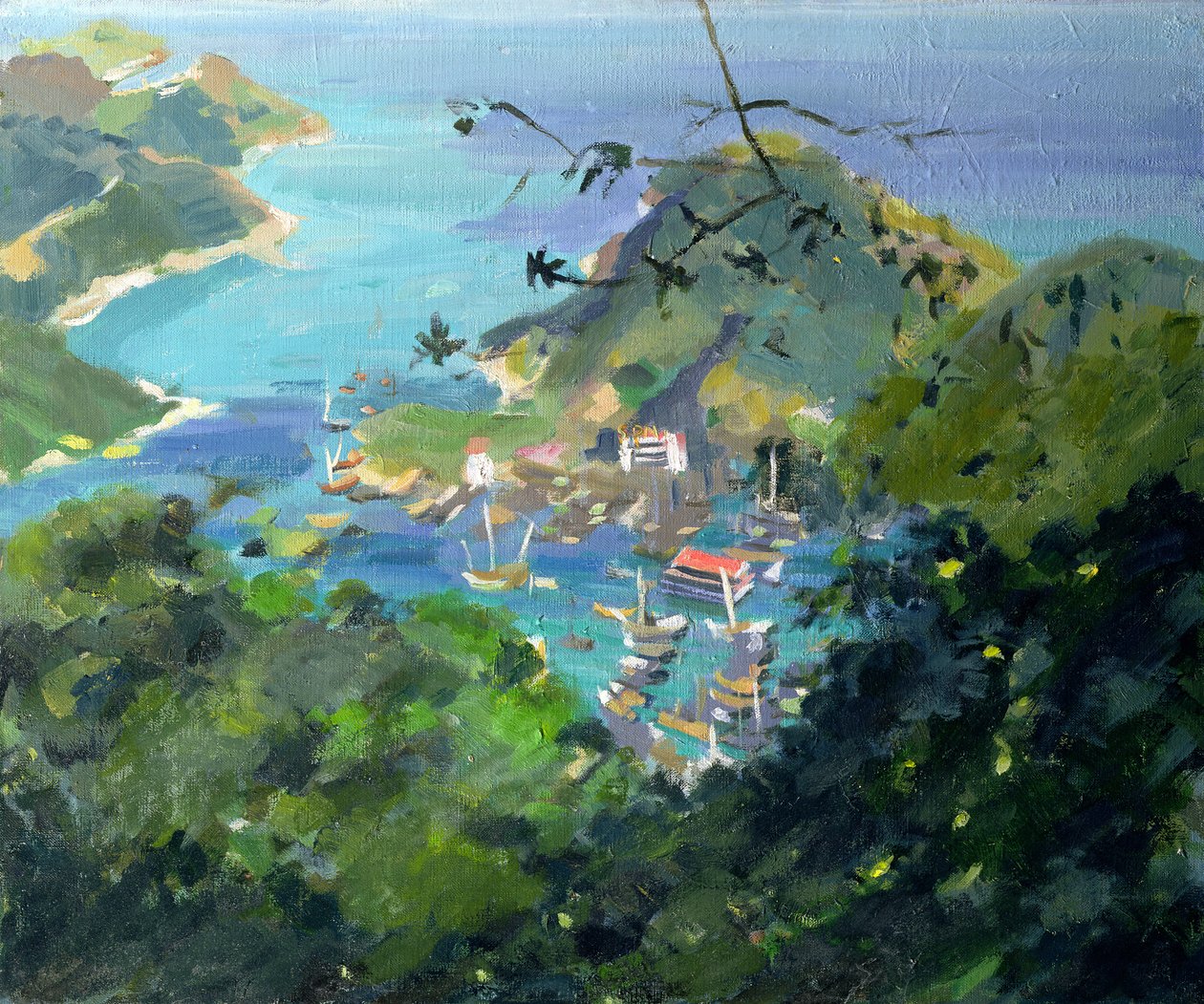 Blick auf Aberdeen vom Peak, Hongkong von Anne Durham