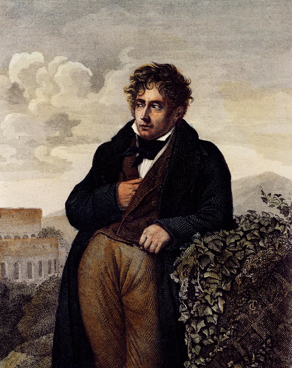 Porträt von Francois-Rene de Chateaubriand von Anne Louis (after) Girodet de Roucy Trioson