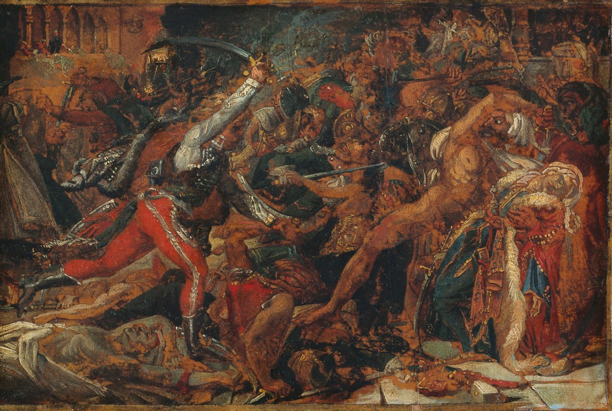 Skizze für "Der Aufstand in Kairo" von Anne Louis Girodet de Roucy-Trioson