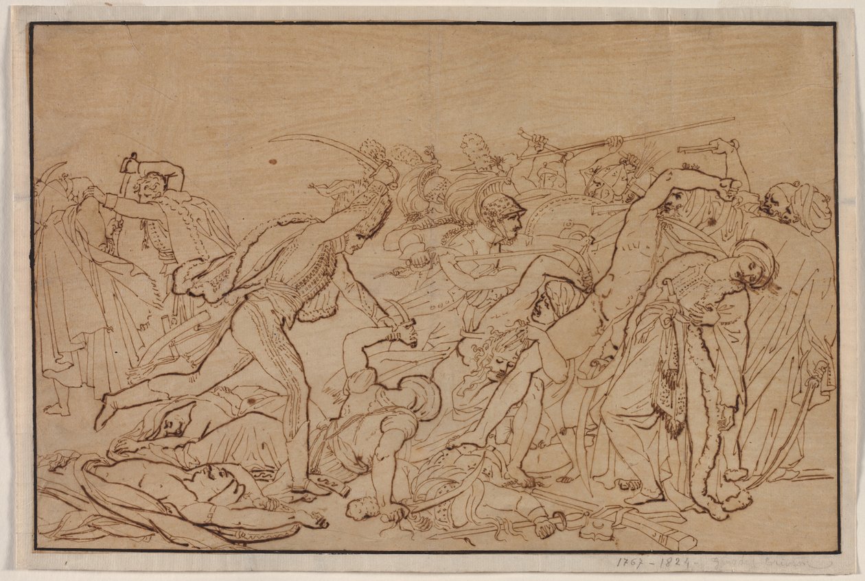 Studie für den Aufstand von Kairo von Anne Louis Girodet de Roucy Trioson