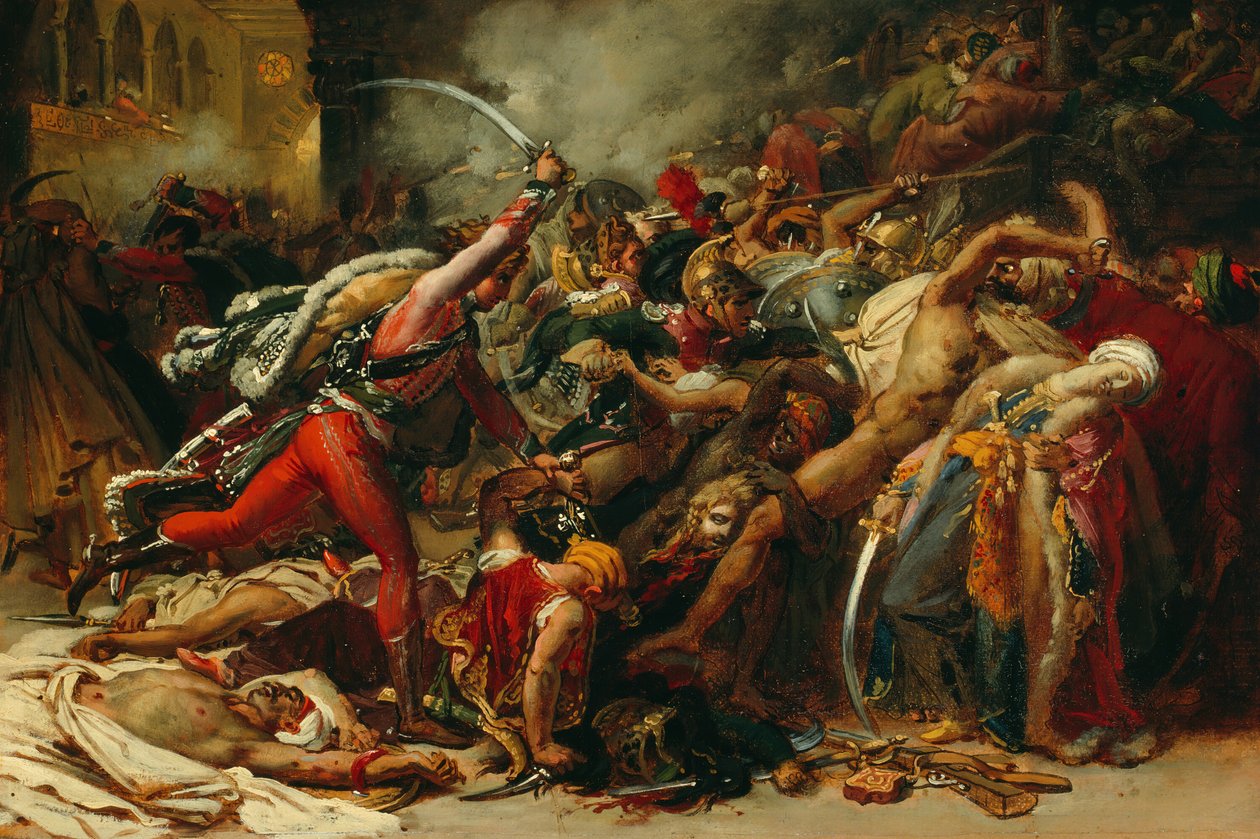 Skizze für den Aufstand von Kairo, um 1810 von Anne Louis Girodet de Roussy Trioson
