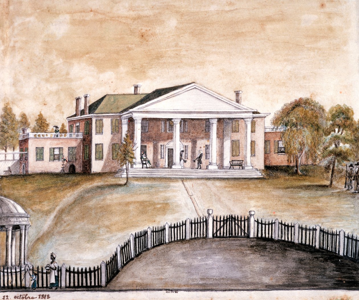 Haus von Präsident James Madison in Montpelier, Virginia von Anne Marguerite Hyde de Neuville