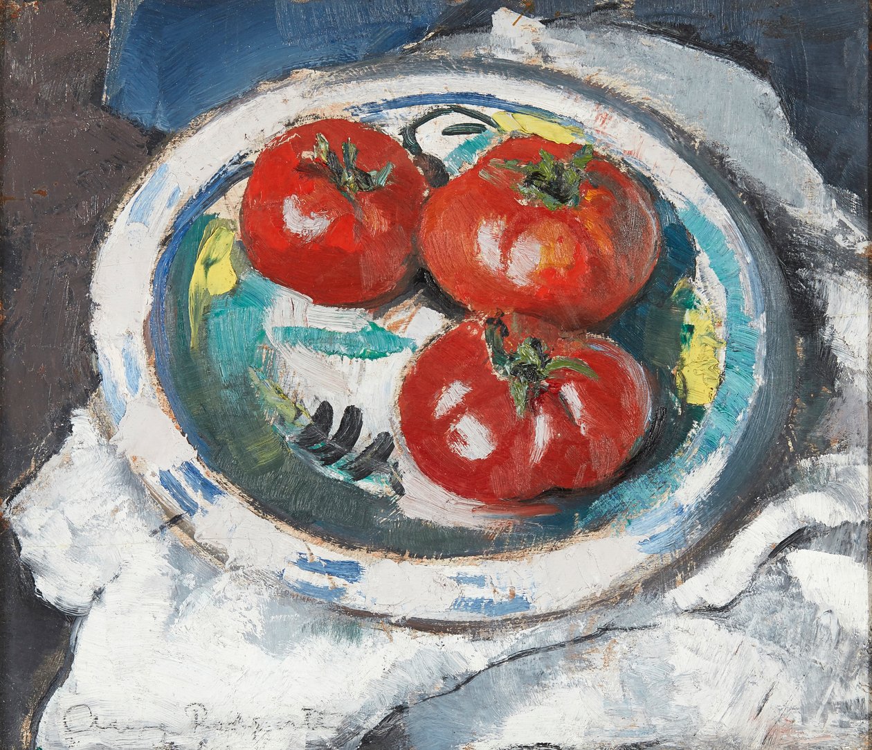 Stillleben - Drei Tomaten von Anne Redpath: Kunstdruck
