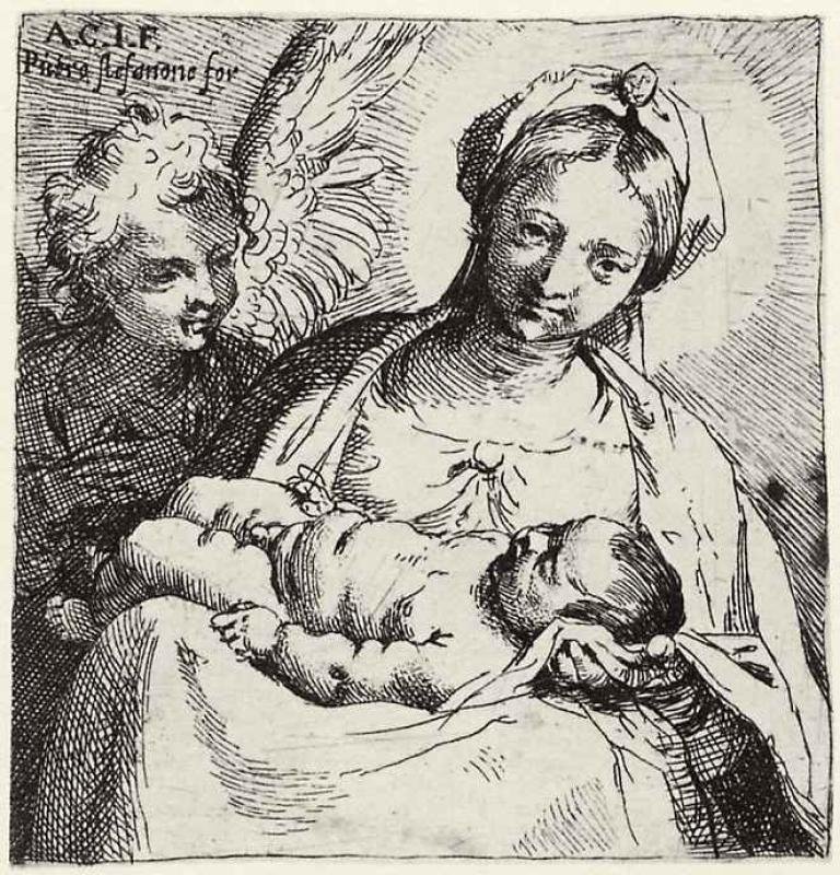 Madonna mit Kind und Engel von Annibale Carracci