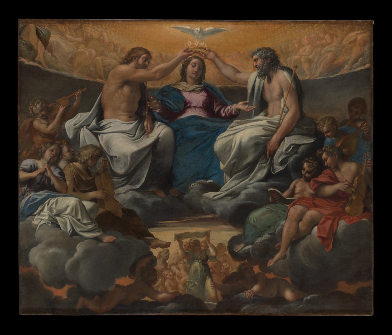 Die Krönung der Jungfrau von Annibale Carracci