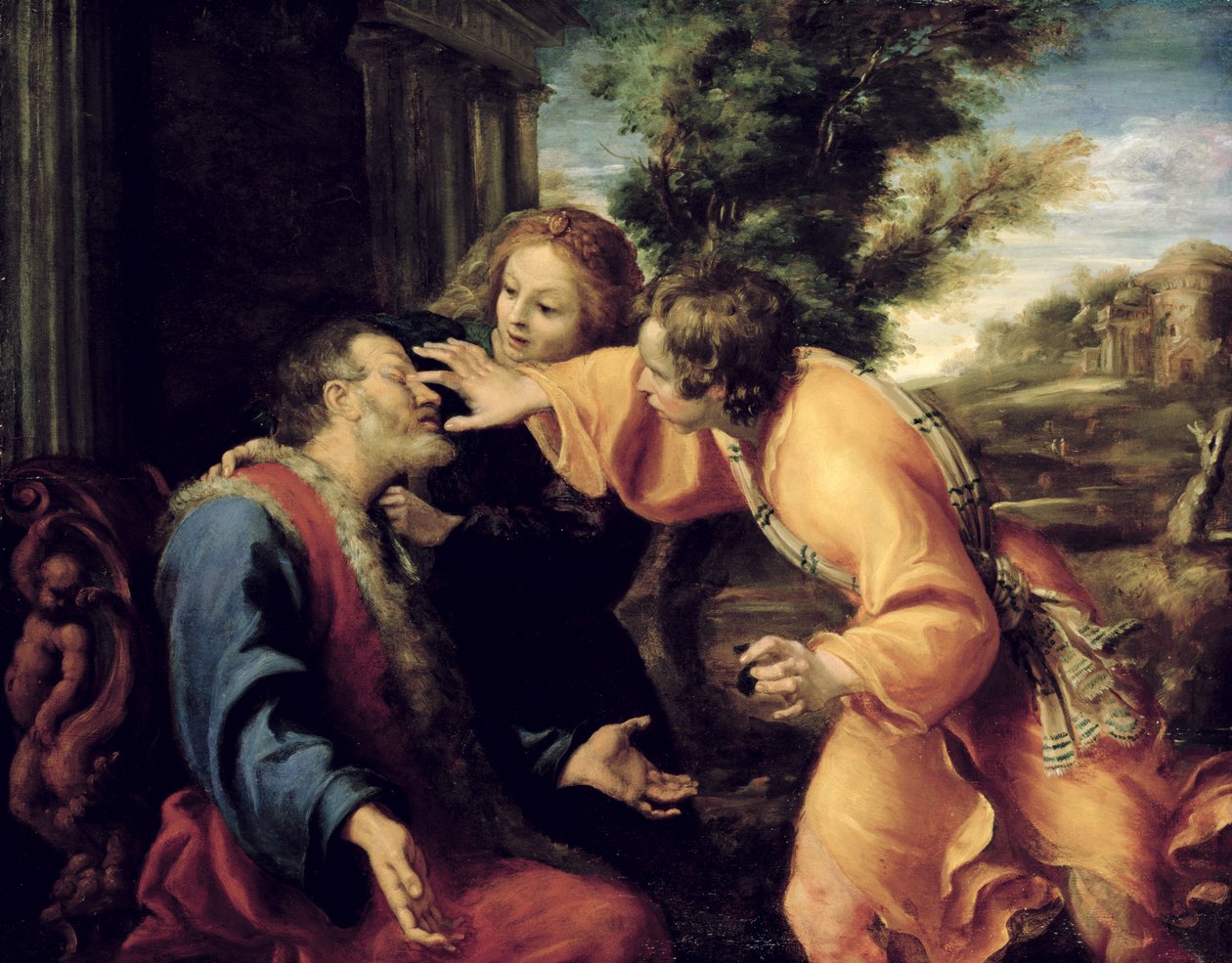 Der junge Tobias heilt seinen blinden Vater, um 1600 von Annibale Carracci