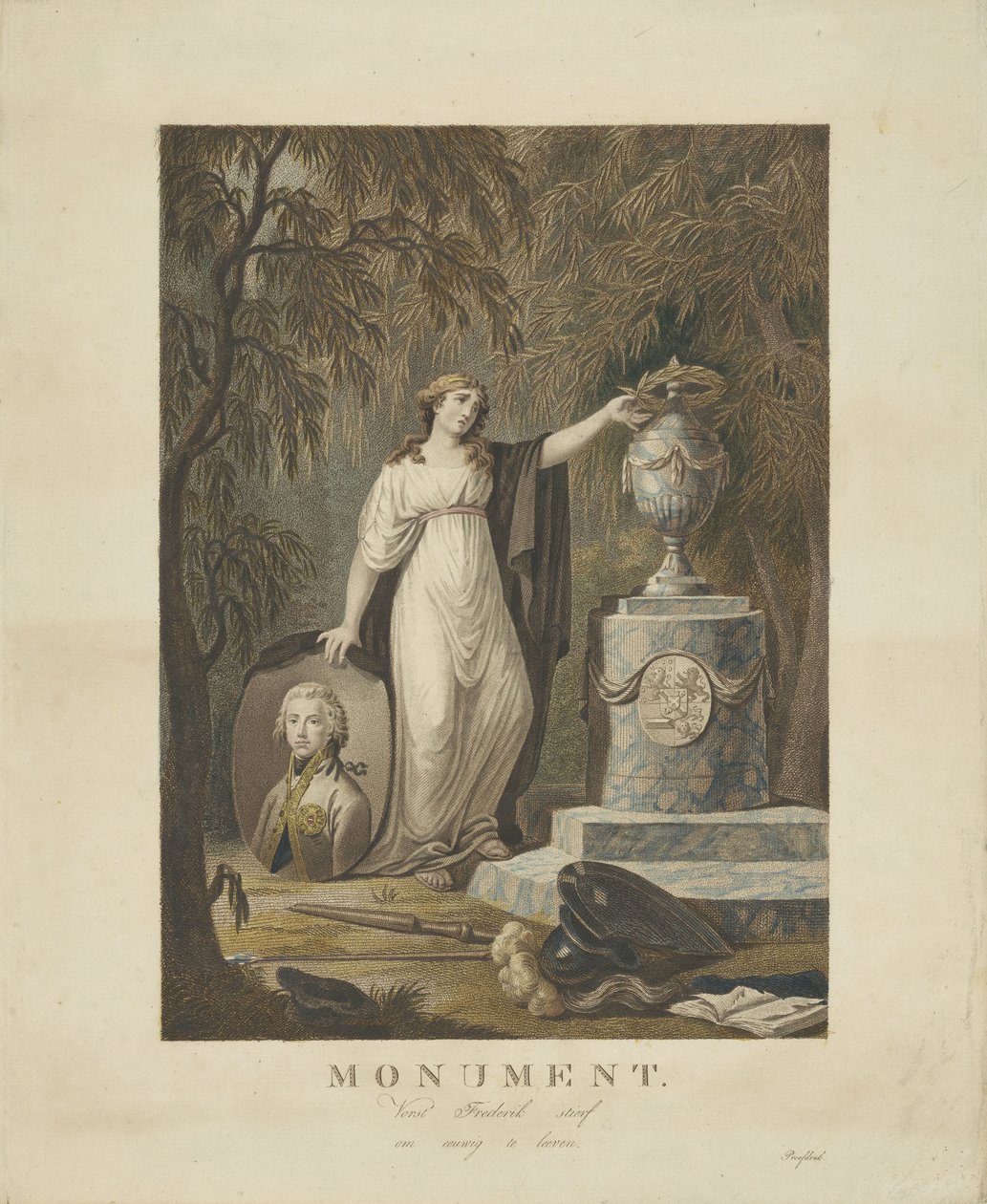 Allegorisches Grabdenkmal für Friedrich, Prinz von Oranien-Nassau, 1799 von Anonymous