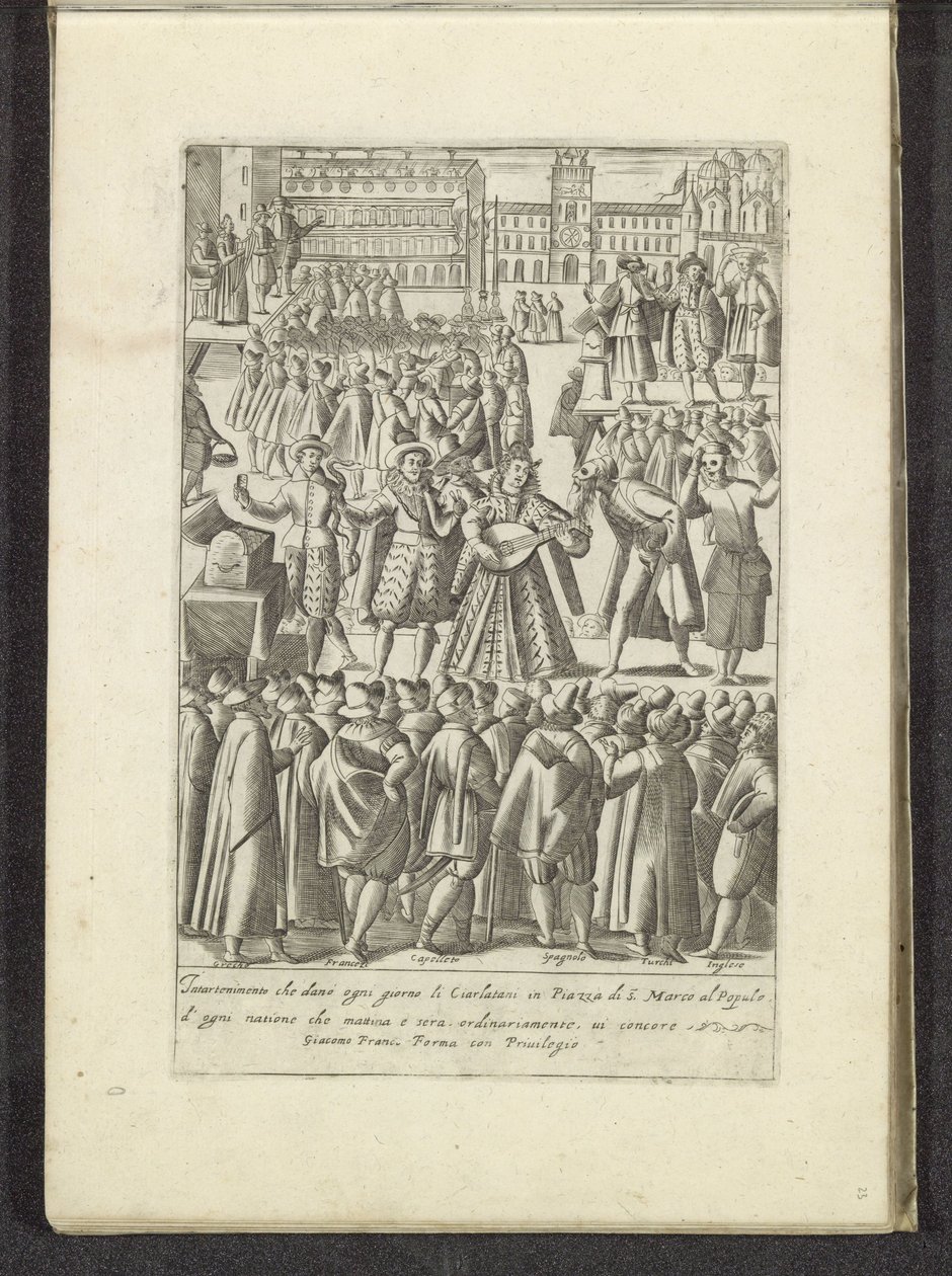 Vergnügen auf dem Markusplatz in Venedig von Anonymous