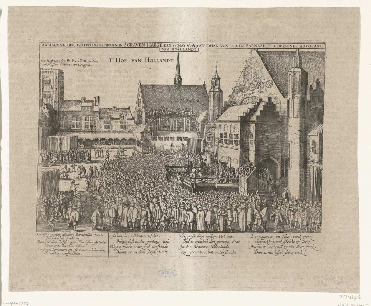 Die Enthauptung von Johan van Oldenbarnevelt, 1619 von Anonymous