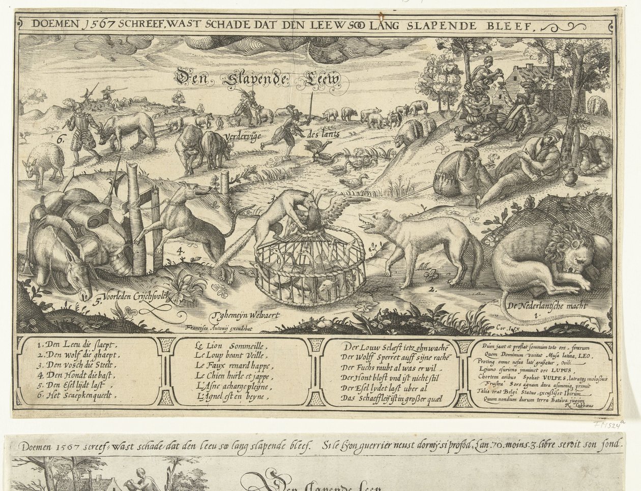 Der schlafende Löwe, 1567 von Anonymous