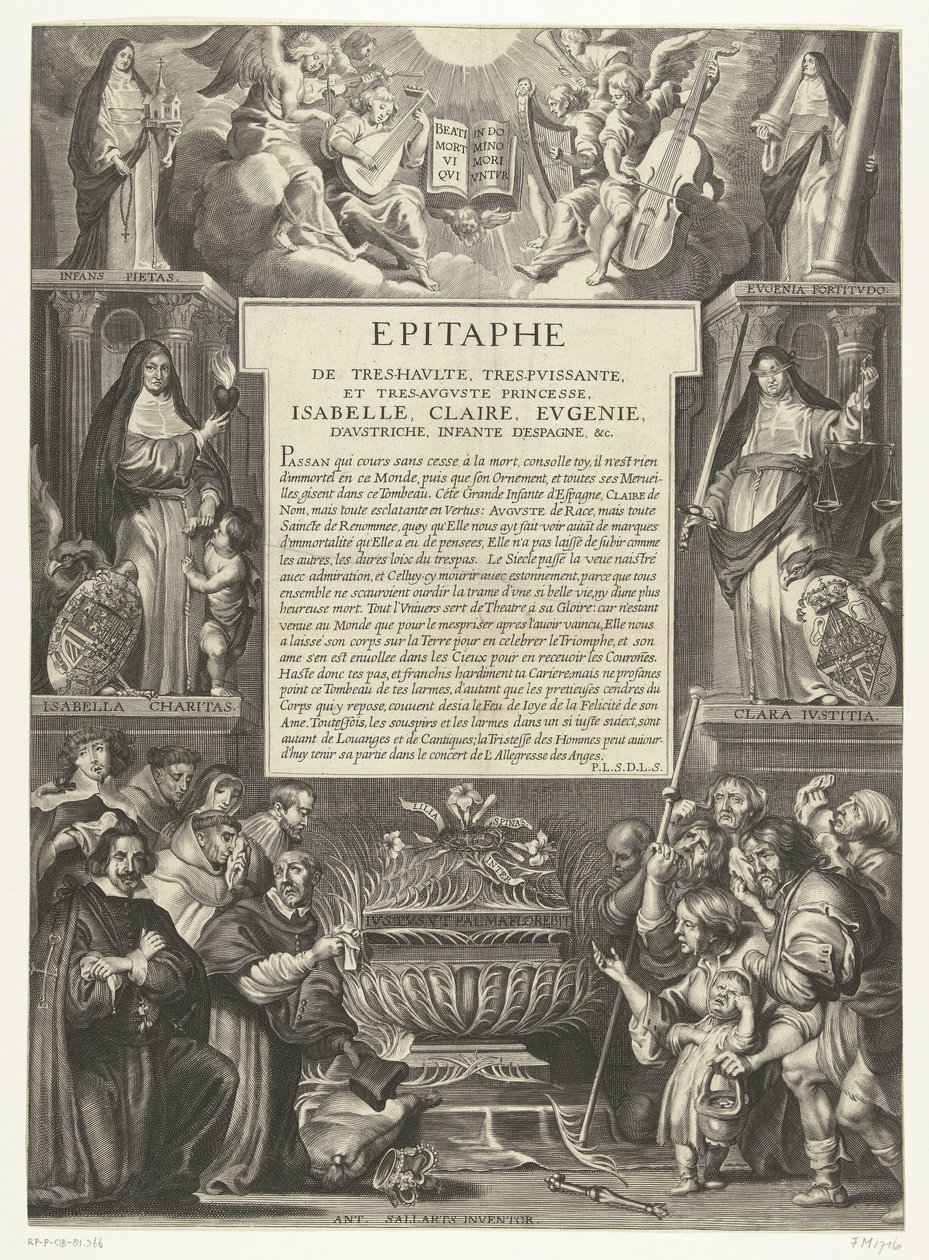 Epitaph für Isabella Clara Eugenia, 1633 von Anonymous