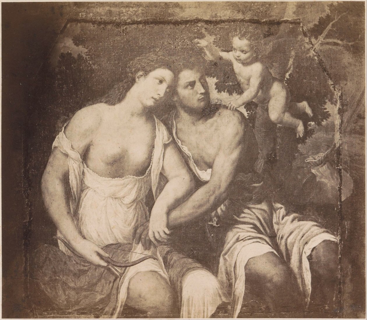 Venus und Adonis (nach Paris Bordone) von Anonymous