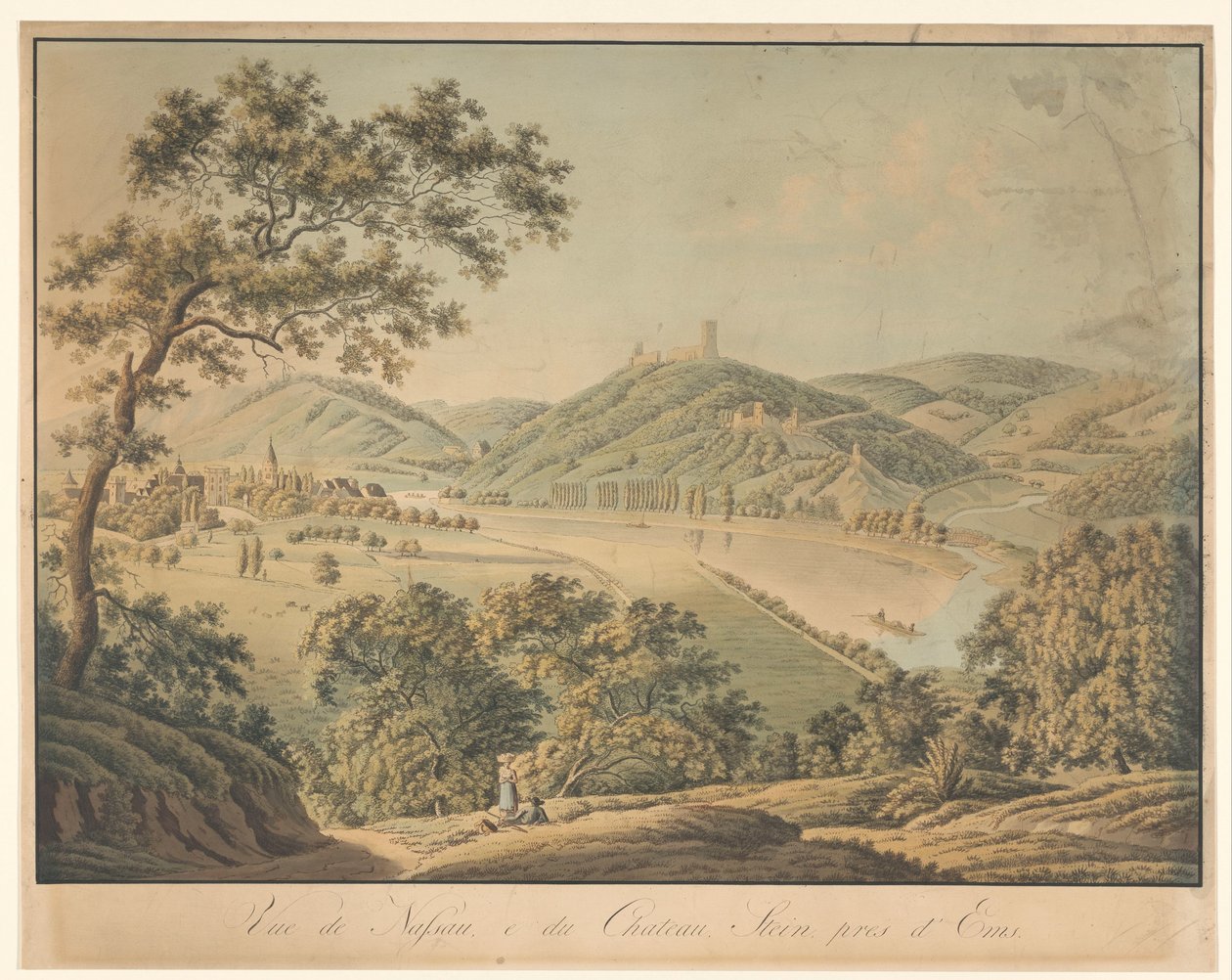 Ansicht von Nassau und Schloss Stein von Anonymous