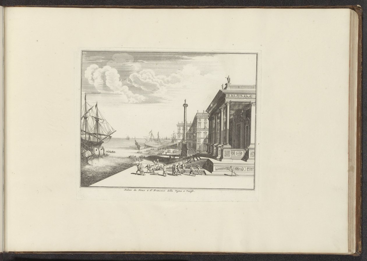 Ansicht des Palazzo del Nunzio Ponteficio in Venedig (Paleizen en monumenten in Venetië, Livorno, Napels en Rome) von Anonymous