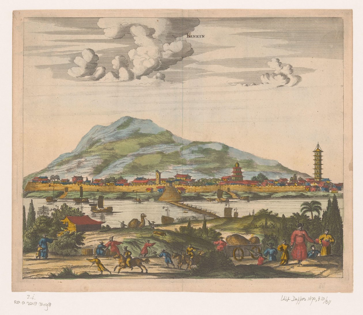 Ansicht der chinesischen Stadt Nanjing Lankin von Anonymous