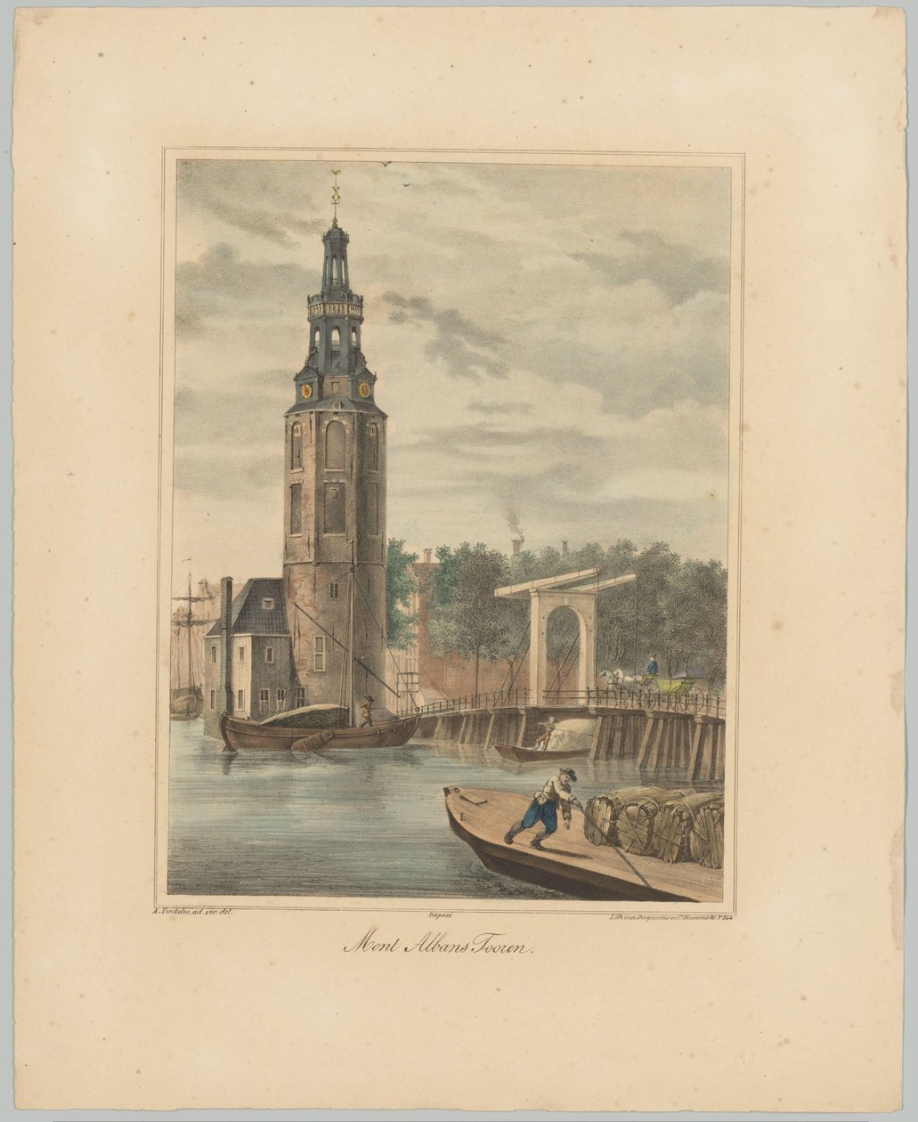 Blick auf den Montelbaanstoren in Amsterdam (Gesichter der sechs wichtigsten Türme der Stadt Amsterdam. 2. Heft) von Anonymous