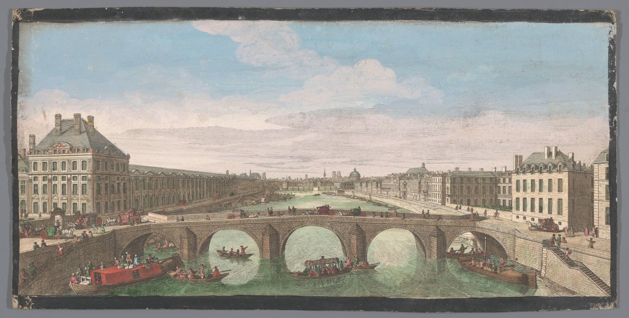 Ansicht der Pont Royal über die Seine in Paris, Blickrichtung Pont Neuf von Anonymous