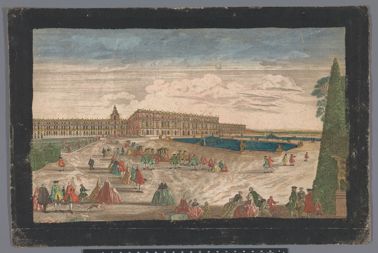 Blick auf den Garten von Versailles und das Schloss von Versailles von Anonymous