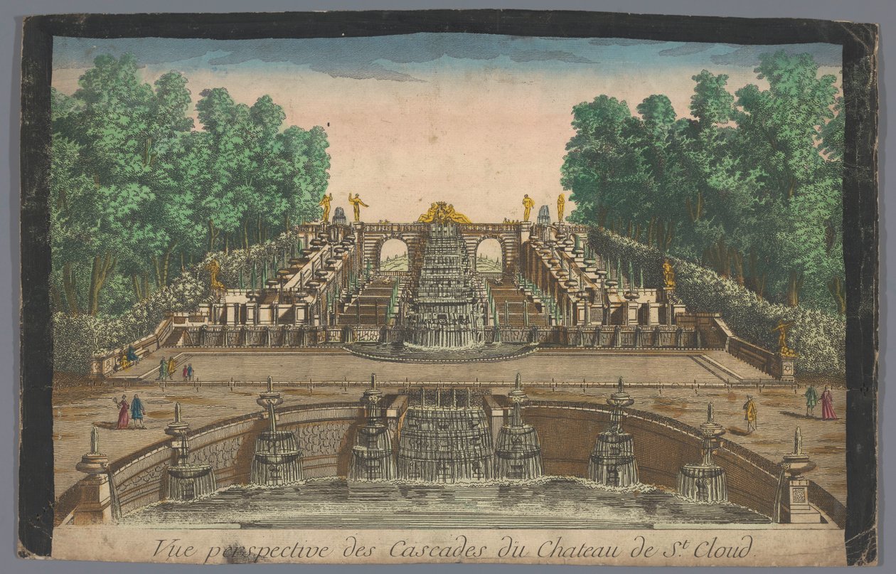 Ansicht der Kaskaden des Gartens des Château de Saint-Cloud von Anonymous