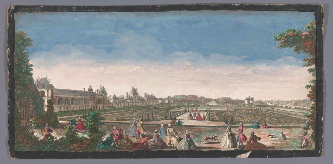 Ansicht des Gartens und des Palais de Fontainebleau von Anonymous
