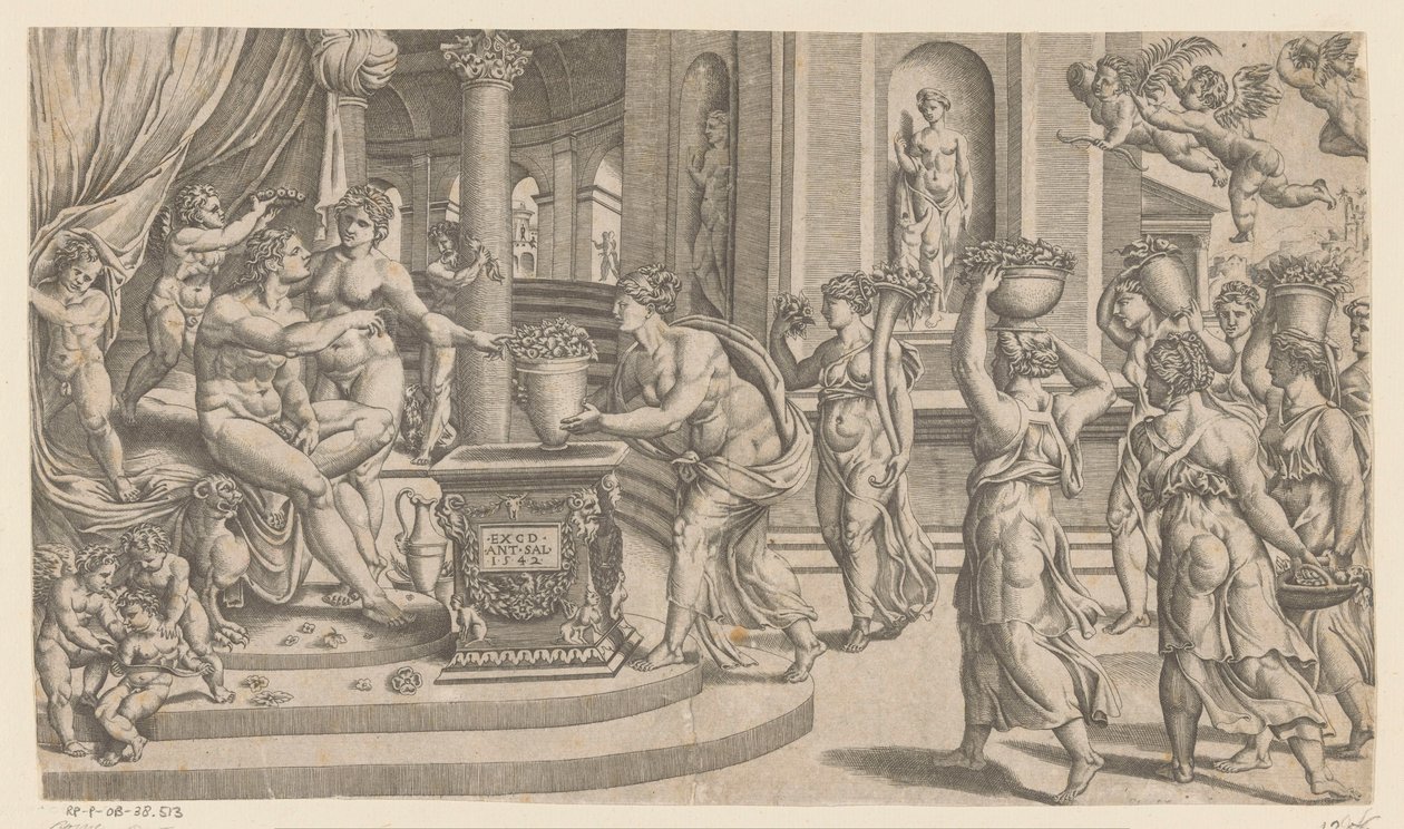 Die Hochzeit von Vertumnus und Pomona von Anonymous
