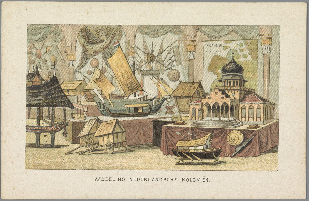 Im Gebäude der niederländischen Kolonien auf der Weltausstellung in Amsterdam, 1883 von Anonymous