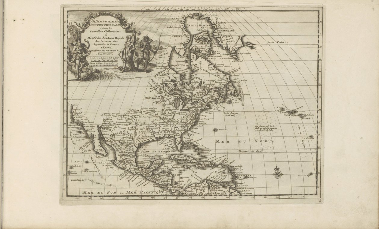 Karte von Mittel- und Nordamerika (Les Indes Orientales et Occidentales et autres lieux) von Anonymous