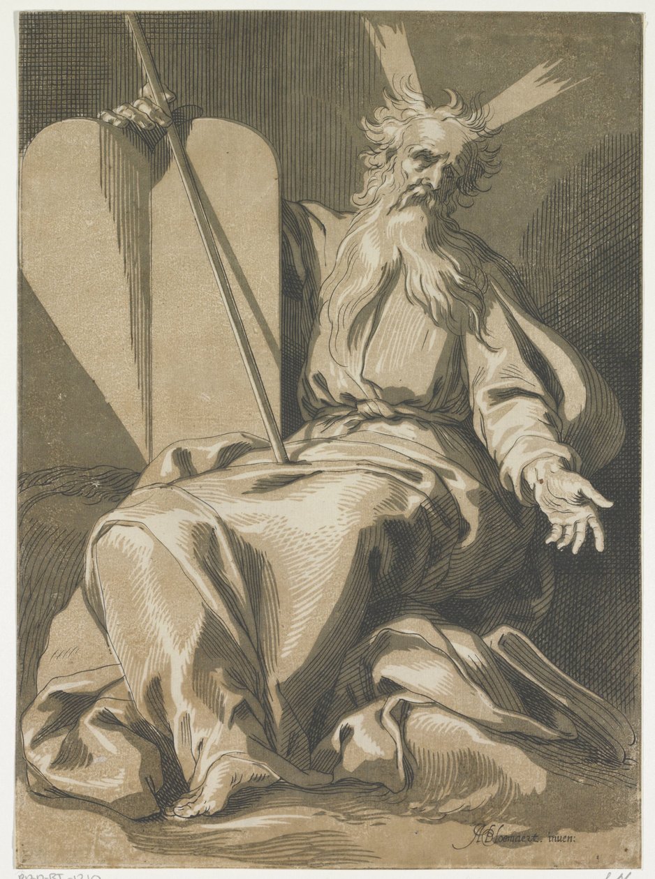 Moses mit den Gesetzestafeln von Anonymous