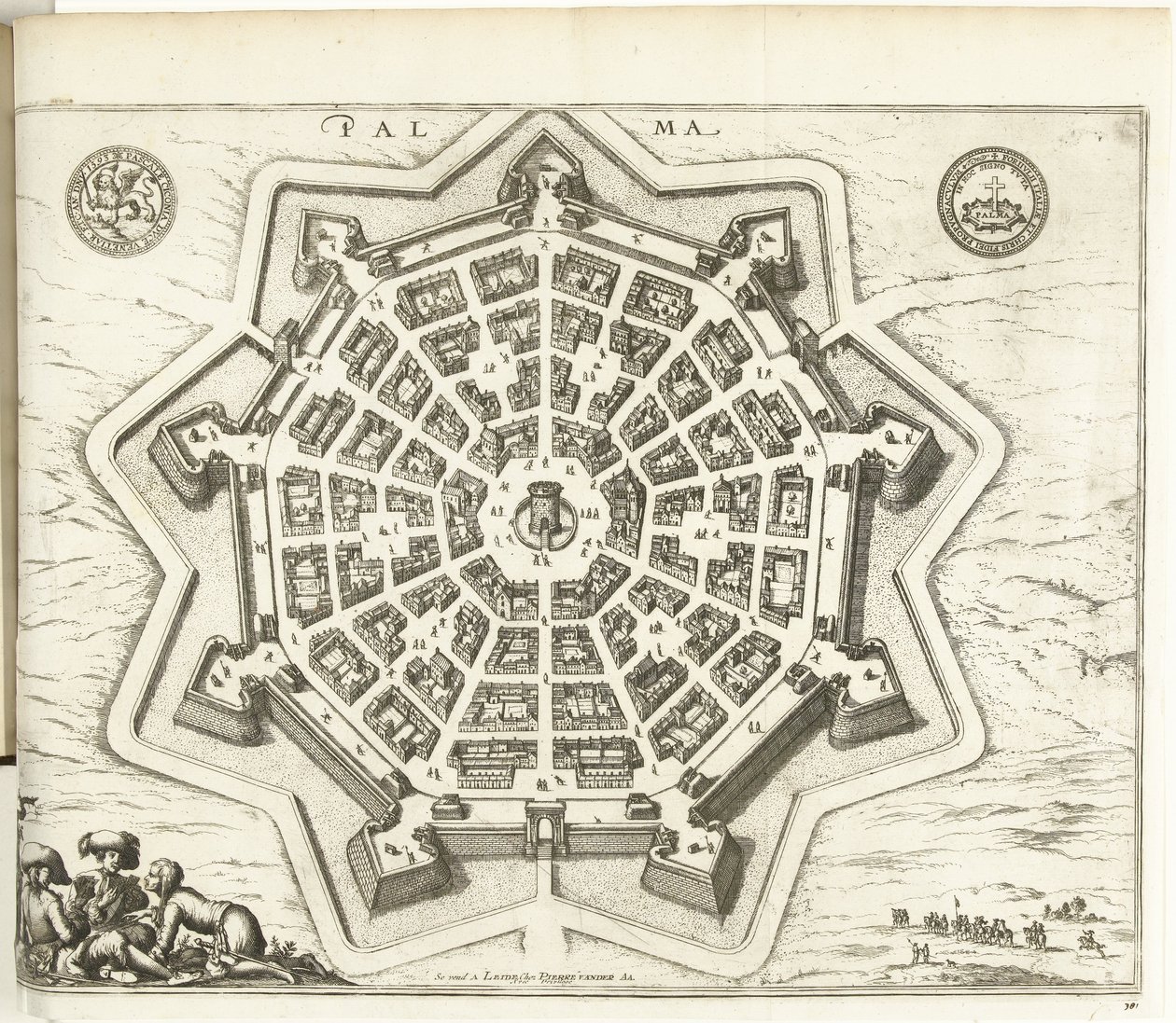 Grundriss von Palmanova, 1726 von Anonymous
