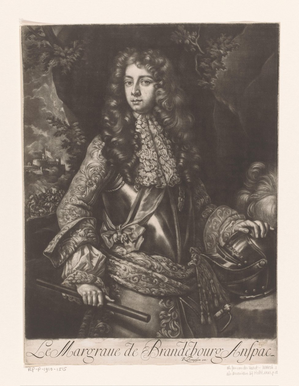 Portret van Johan Frederik van Brandenburg-Ansbach von Anonymous