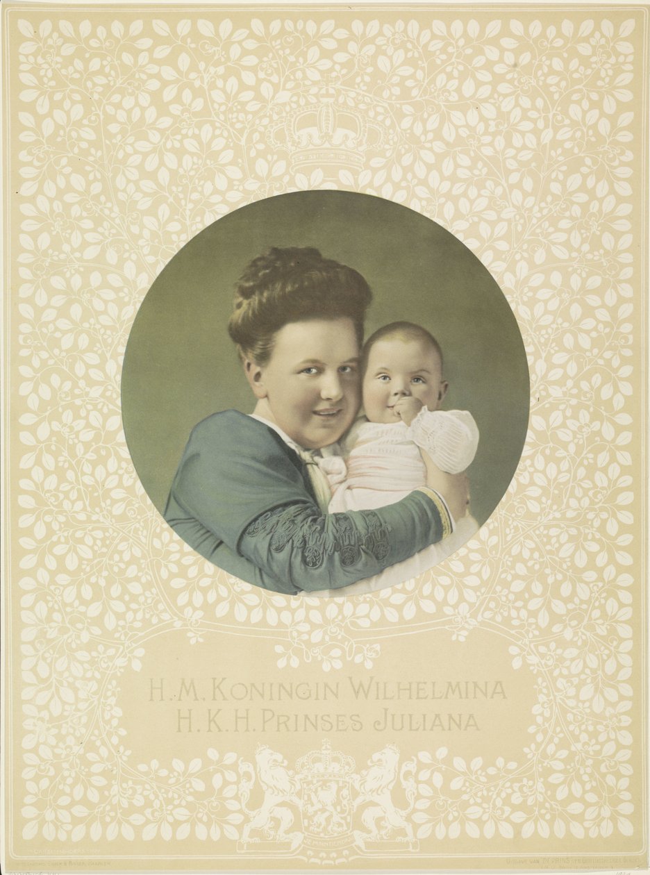 Porträt von Wilhelmina, Königin der Niederlande, und Juliana, Königin der Niederlande von Anonymous
