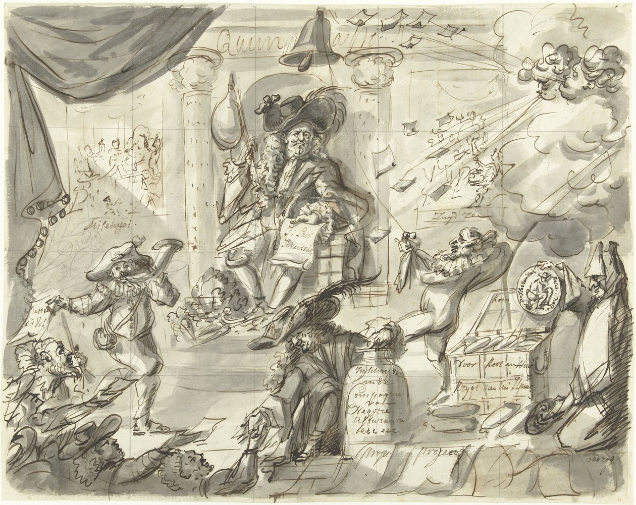 Quincampoix oder der große Wind- und Kohlverkäufer, 1720 von Anonymous