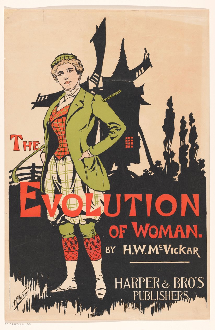 Werbeplakat für The Evolution of Woman von Harry Whitney McVickar von Anonymous