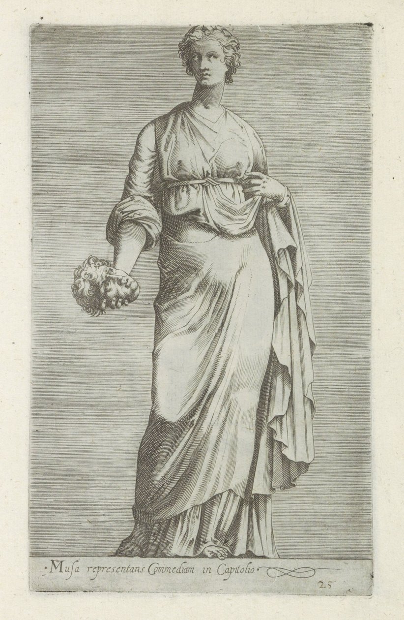 Skulptur von Thaleia, Muse der Komödie von Anonymous