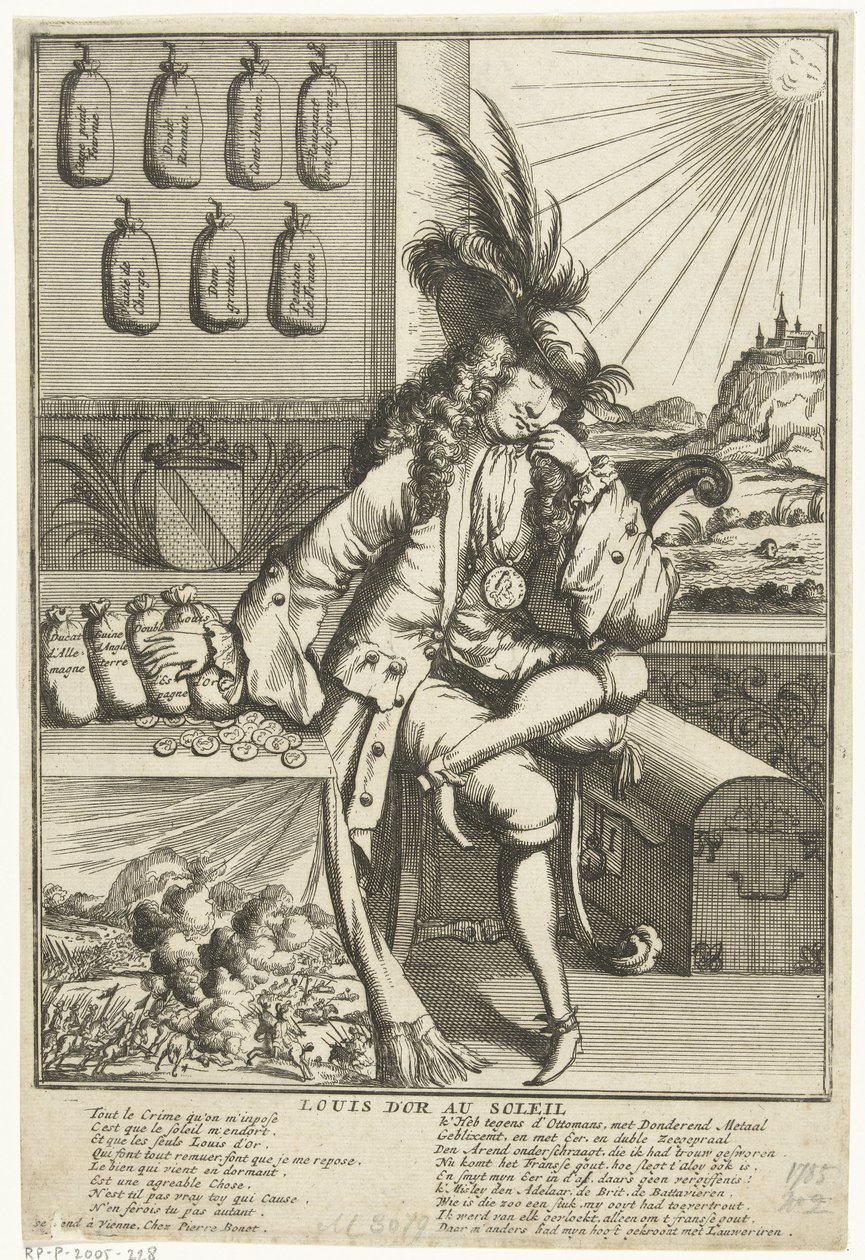 Karikatur auf Ludwig Wilhelm von Baden-Baden, 1705 von Anonymous