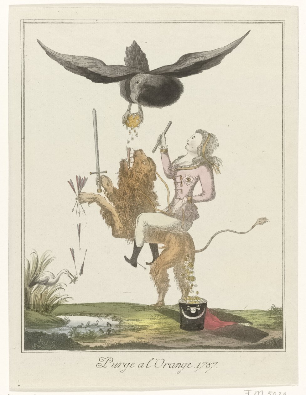 Karikatur über die holländische Zahlung an Preußen, 1787 von Anonymous