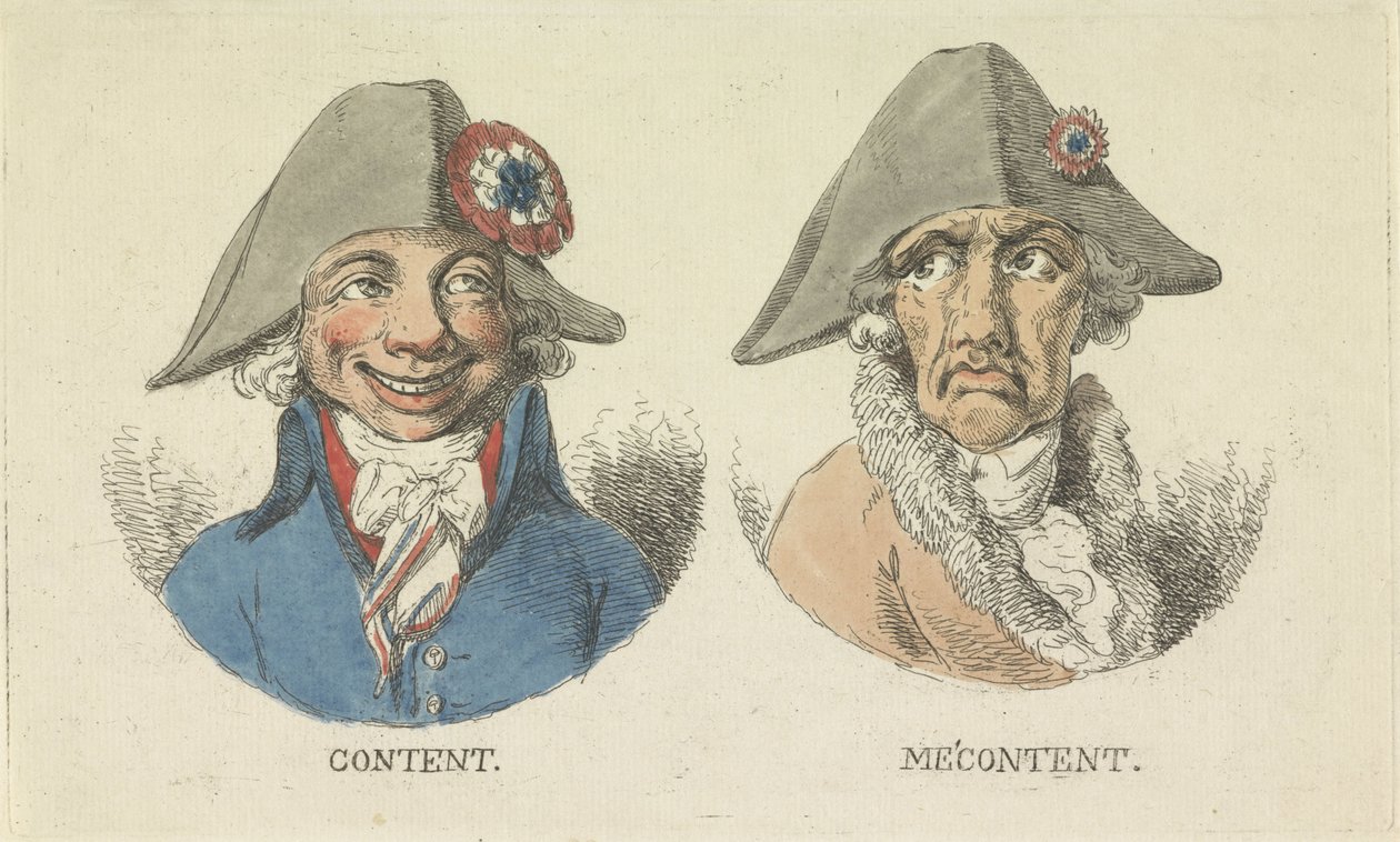 Zufrieden und Unzufrieden, 1795 von Anonymous