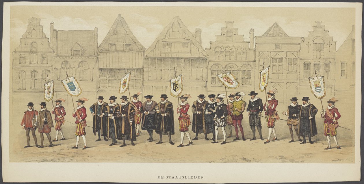 Utrechter Maskerade, Platte c: Staatsmänner, 1856 von Anonymous