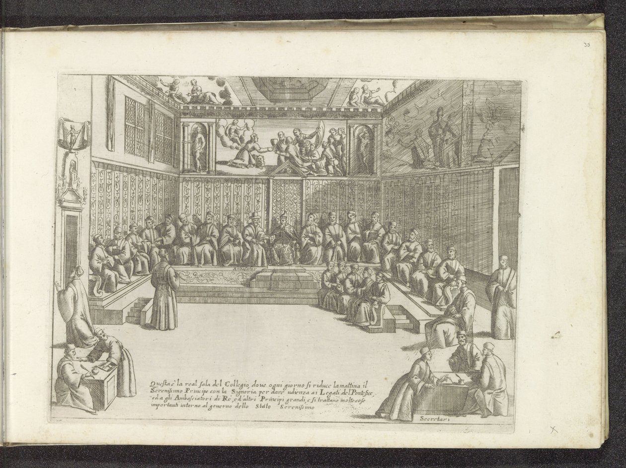 Versammlung in der Sala del Collegio von Anonymous