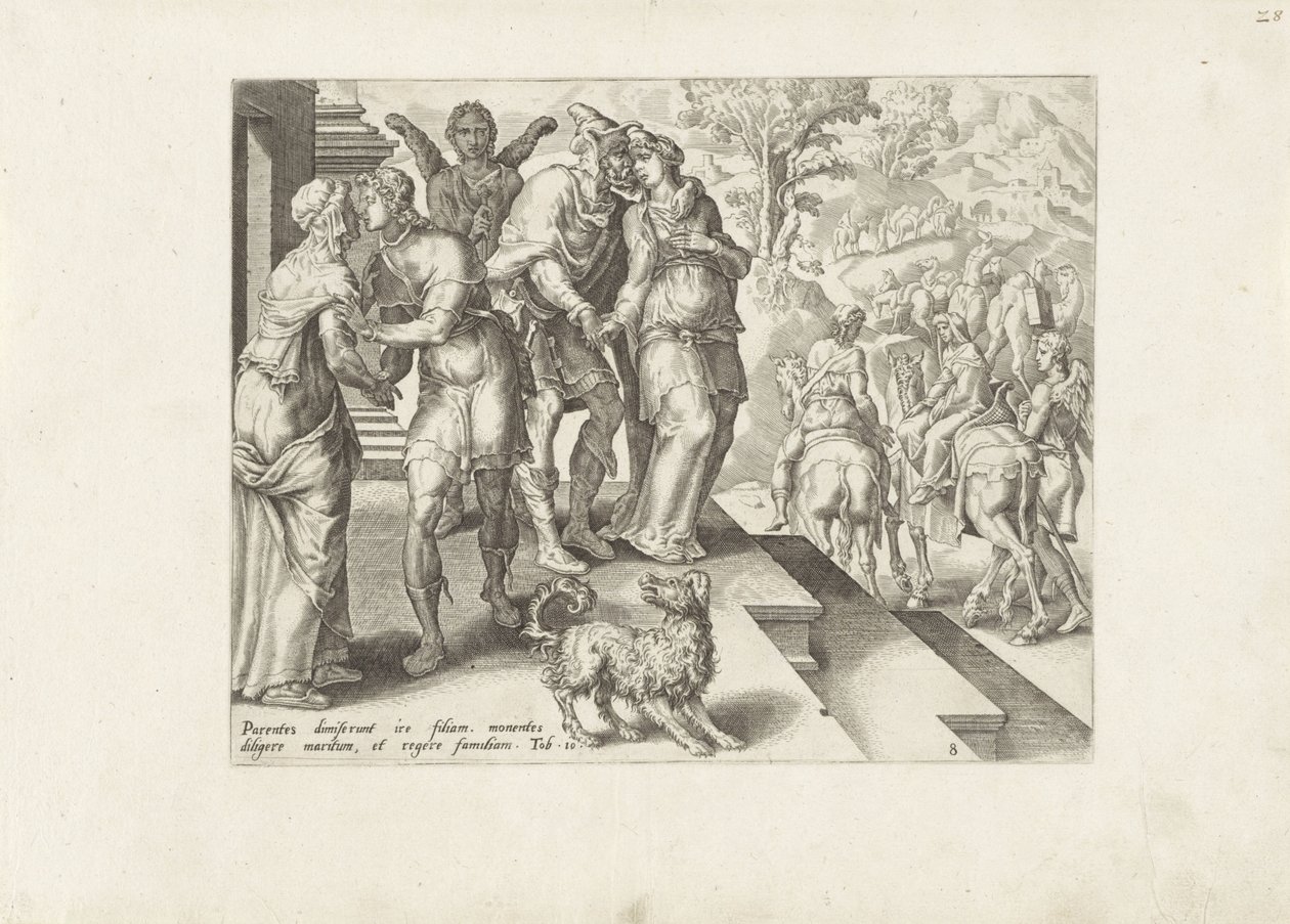 Abreise von Tobias und Sara (Geschichte von Tobias) von Anonymous