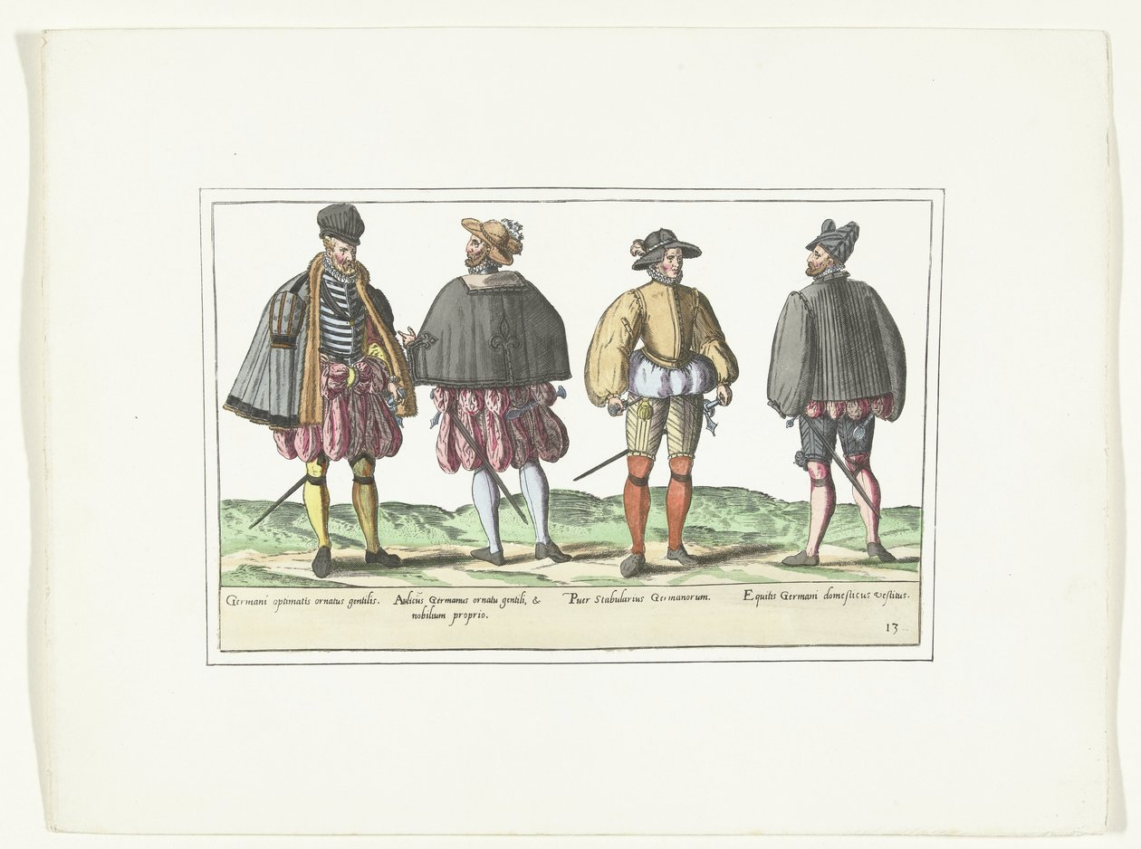 Vier Männer in deutscher Mode, ca. 1580 von Anonymous