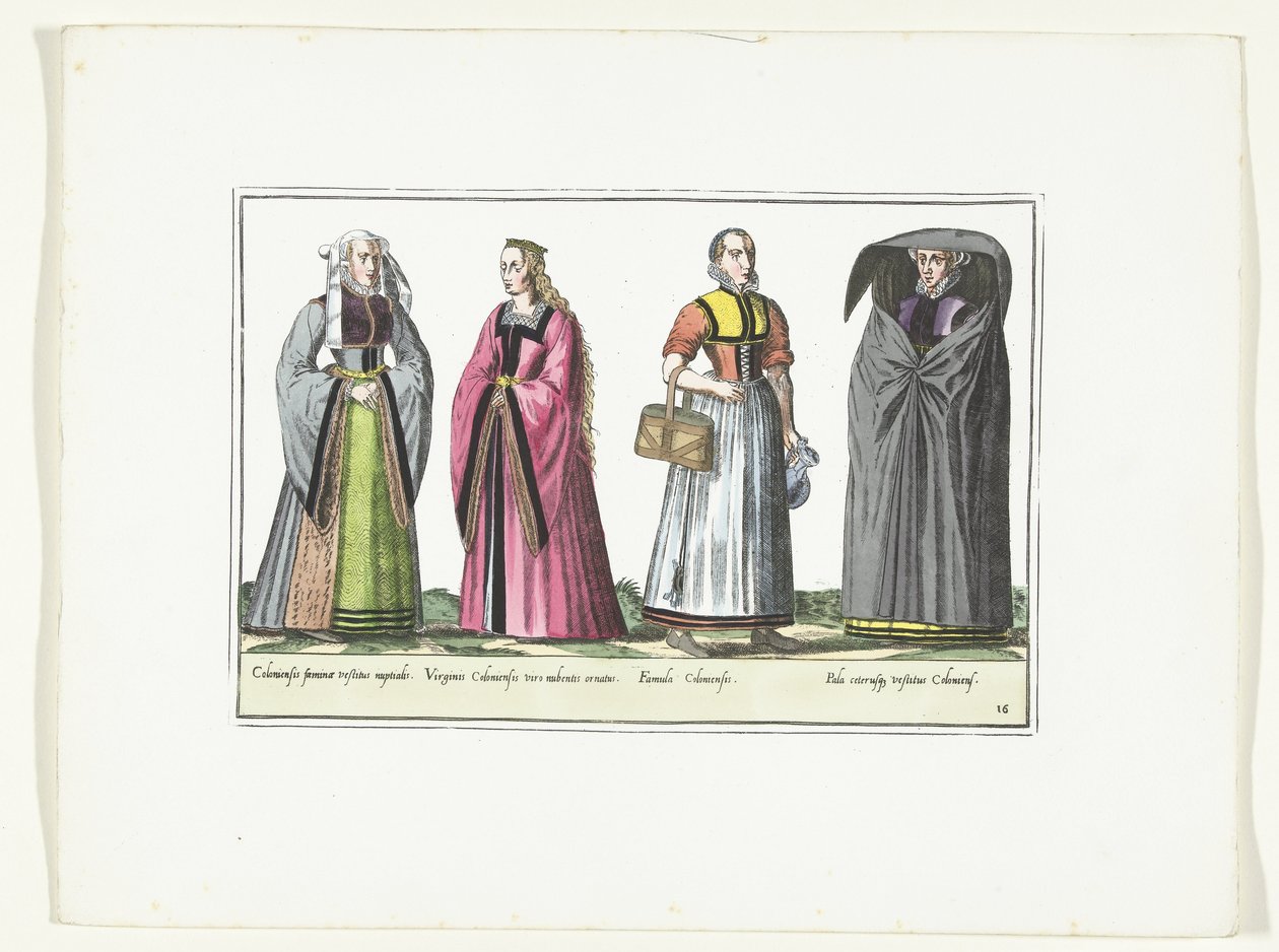 Vier Frauen in deutscher Mode, ca. 1580 von Anonymous