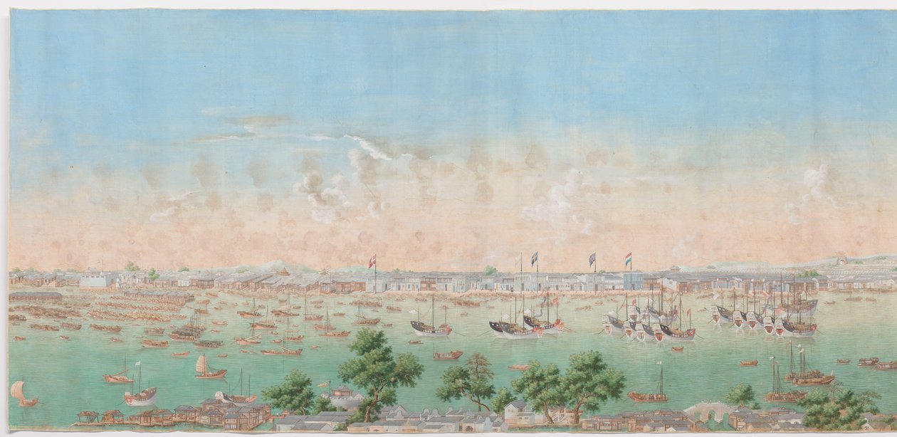 Blick auf den Perlfluss mit der Stadt Kanton von Anonymous