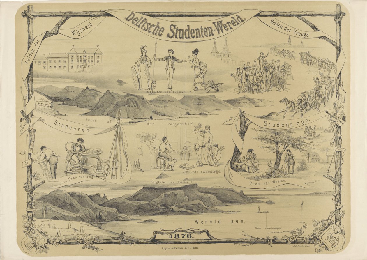 Welt des Delfter Studenten, 1876 von Anonymous