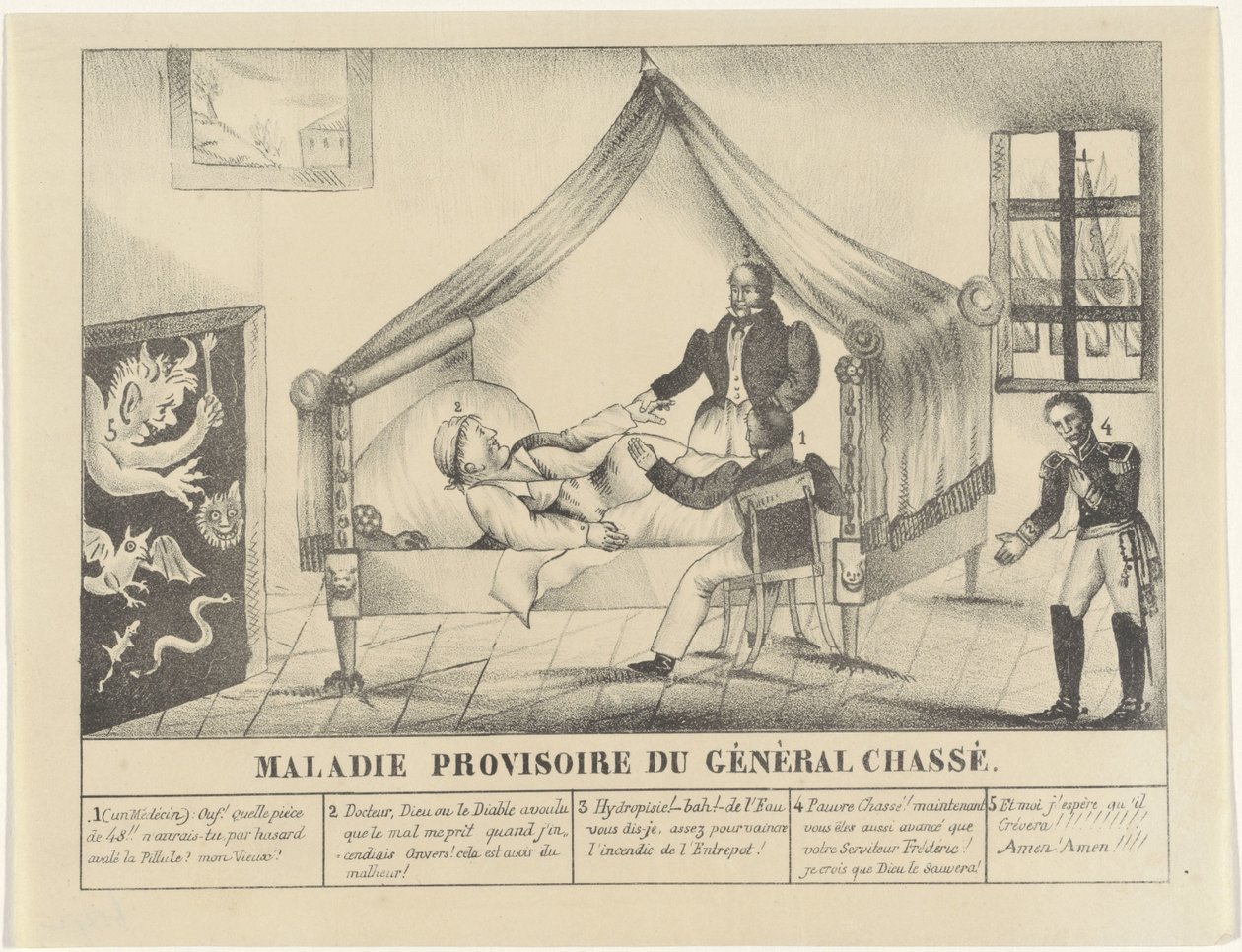 Krankenzimmer von General Chassé, 1830 von Anonymous
