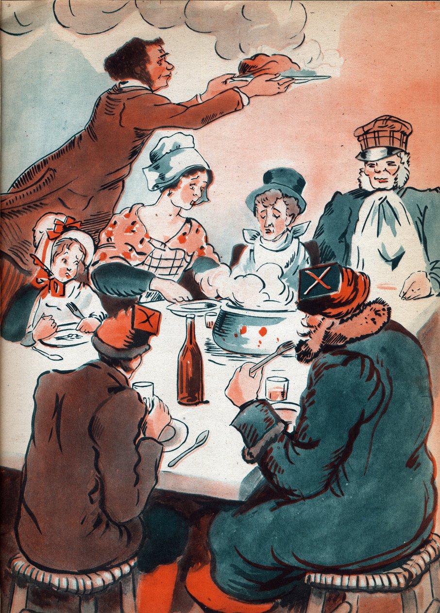 Anonyme Illustration für „Les deux Nigauds“ von der Gräfin von Segur, 20. Jahrhundert von Anonymous Anonymous