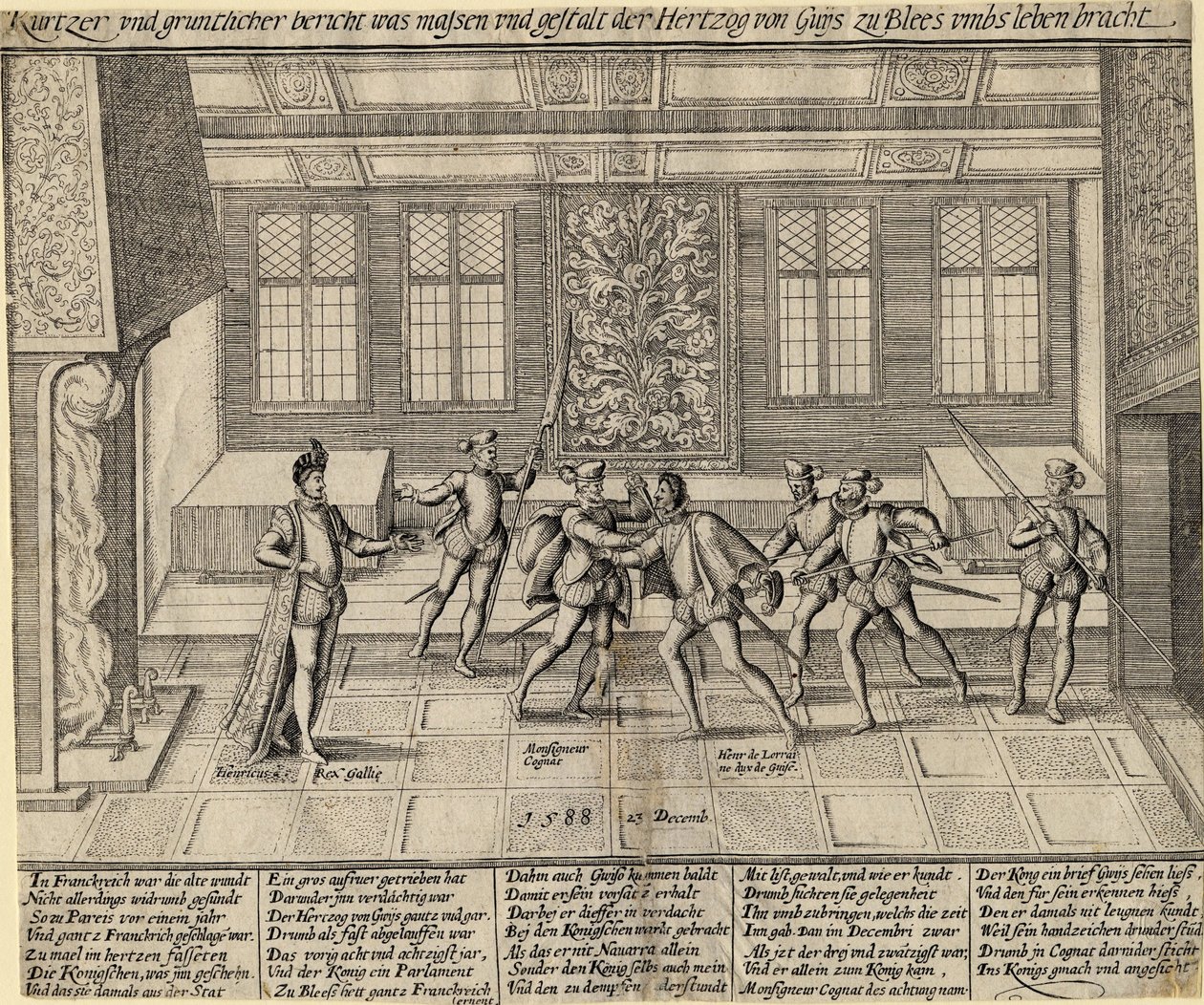 Die Ermordung des Herzogs von Guise (Henri I. de Lorraine, genannt der Narbe) von Anonymous Anonymous