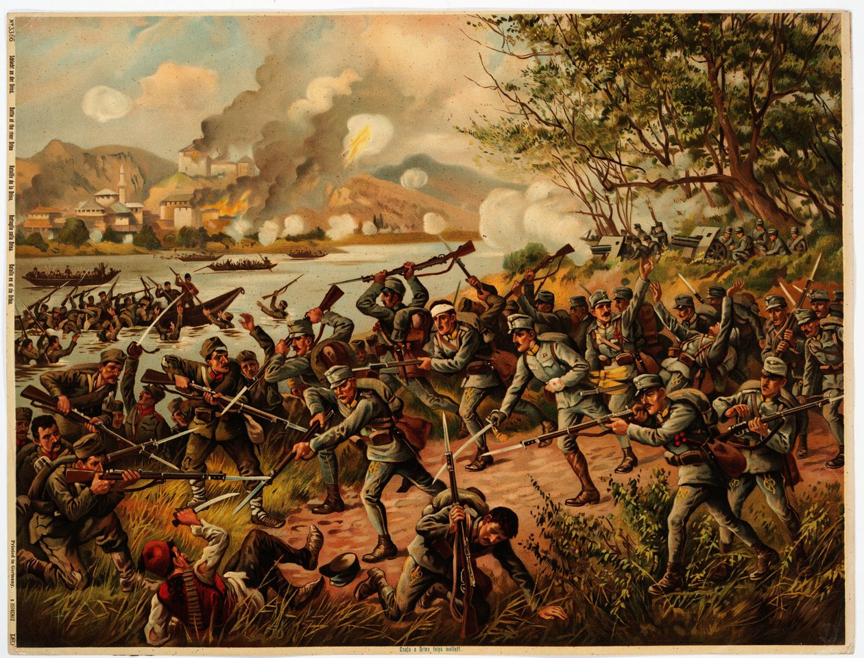 Schlacht an der Drina (Bosnien, Serbien) 1914 - Anonym - 1914 von Anonymous Anonymous