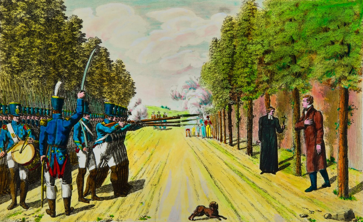 Hinrichtung des Herzogs von Enghien (Louis Antoine de Bourbon Condé) von Anonymous Anonymous